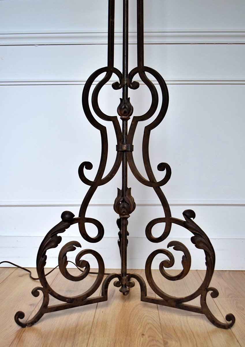 Lampadaire en fer forg&eacute; 1950-photo-7