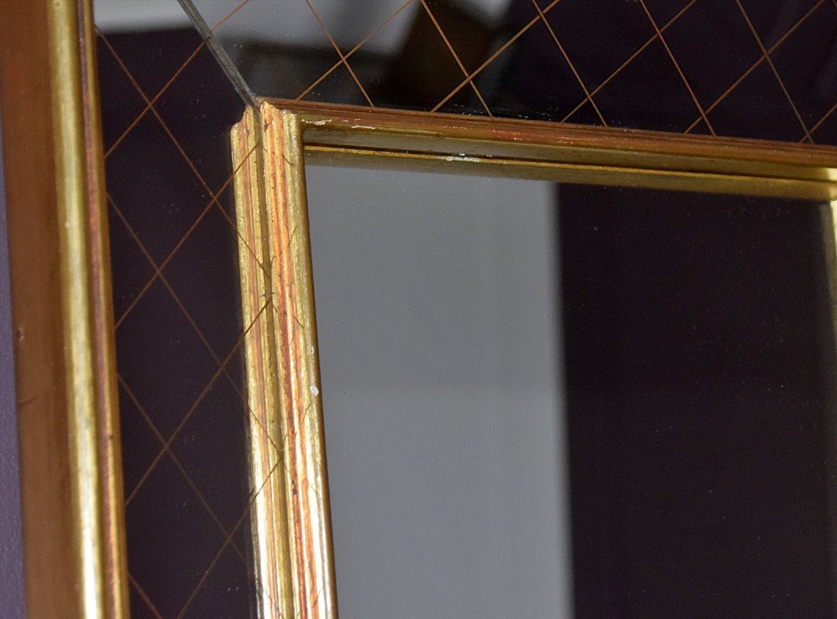 Miroir en bois doré Circa 1950-photo-4