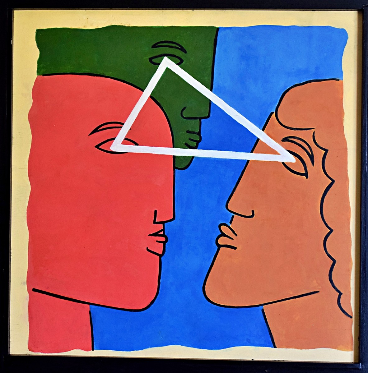 Symbolism Of The Trinity Painting On Panel Circa 1960-photo-3