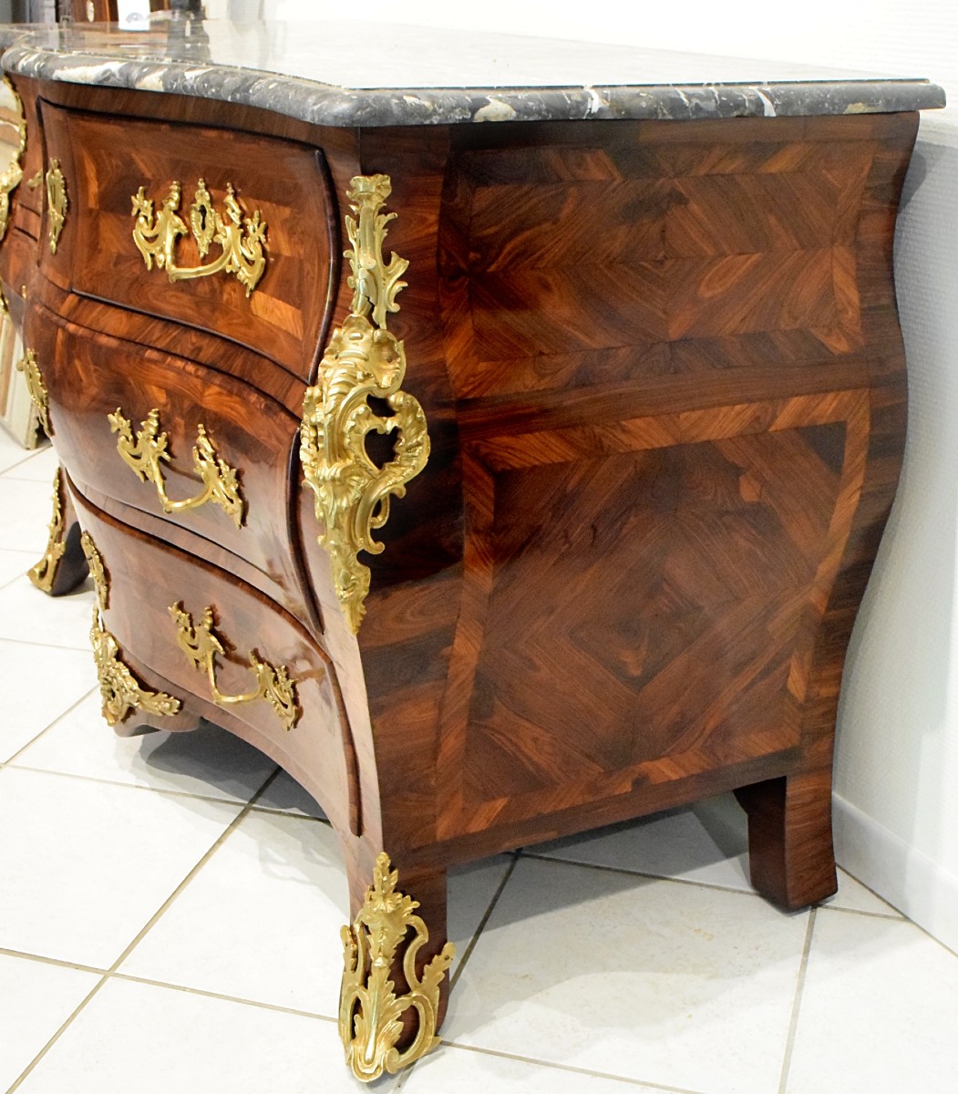 Tomb Chest Of Drawers Louis Delaitre Stamp Bronzes With Crowned “c” 18th Century-photo-2