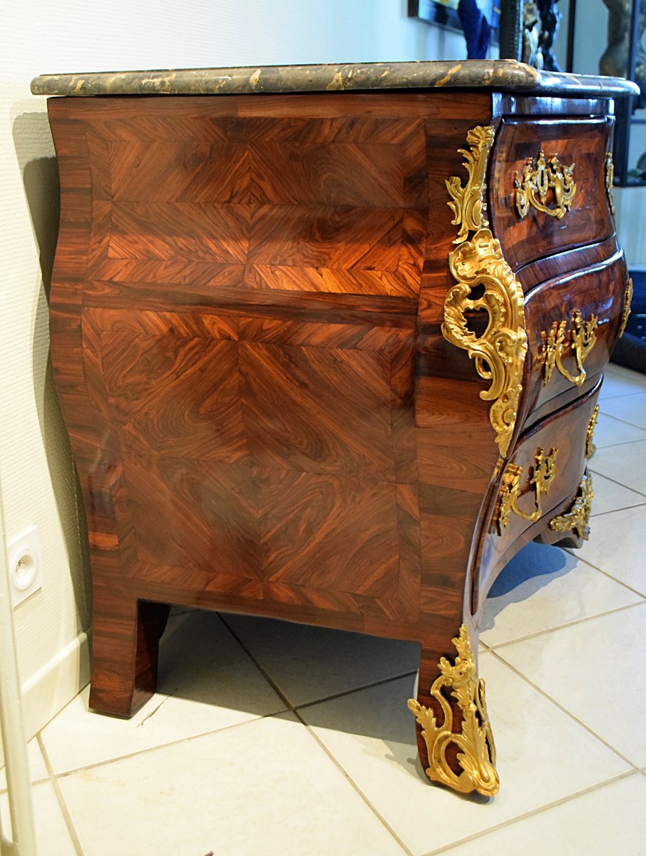 Tomb Chest Of Drawers Louis Delaitre Stamp Bronzes With Crowned “c” 18th Century-photo-3