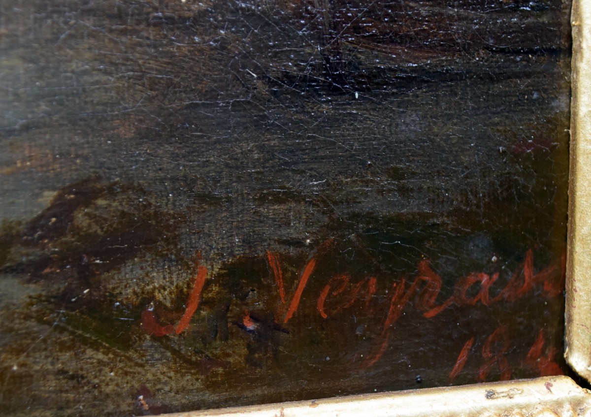 Jules Jacques Veyrassat 1846 Stop At The Tavern-photo-2