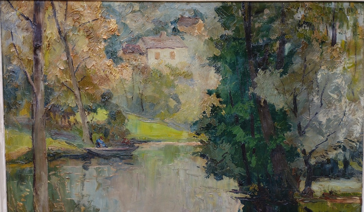 Bord de la Vézère  Dordogne par François Florit Début XXème-photo-5