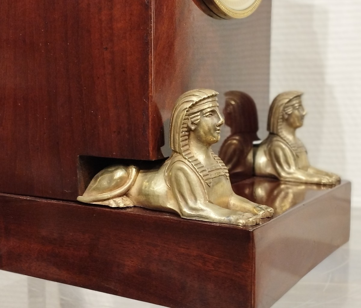Kinable horloger Palais royal Pendule Empire aux sphinx en acajou D&eacute;but XIX&egrave;-photo-5