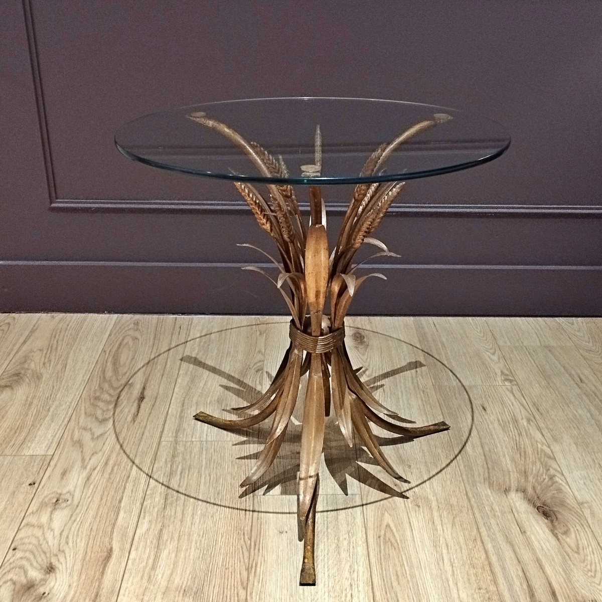 Coffee Table With Wheat Stalks, 1970s