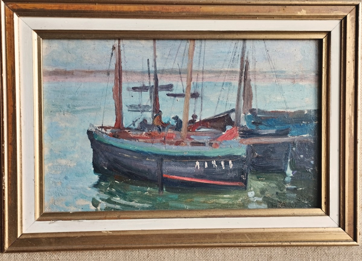 Armand Vergeaud Fishing Boats At The Dock -photo-3