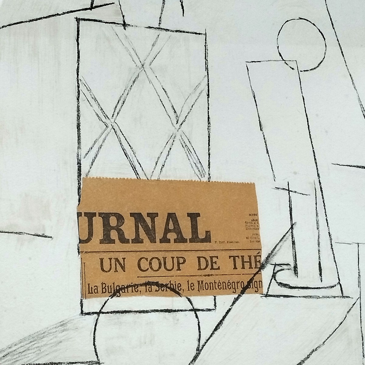 Pablo Picasso Lithographie originale «Bouteille de rhum paillée, verre et Le Journal» -photo-4