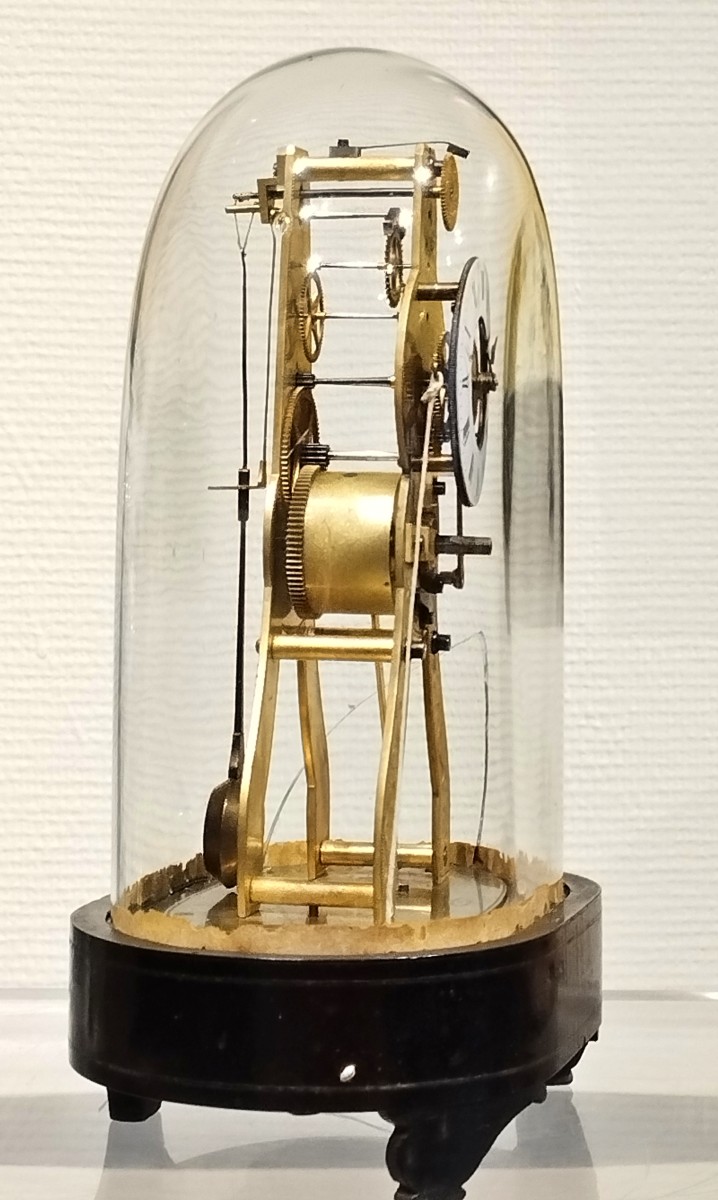 Skeleton Clock Making Napoleon III Alarm Clock. Honorable Mentions. Exhibitions Paris London-photo-1