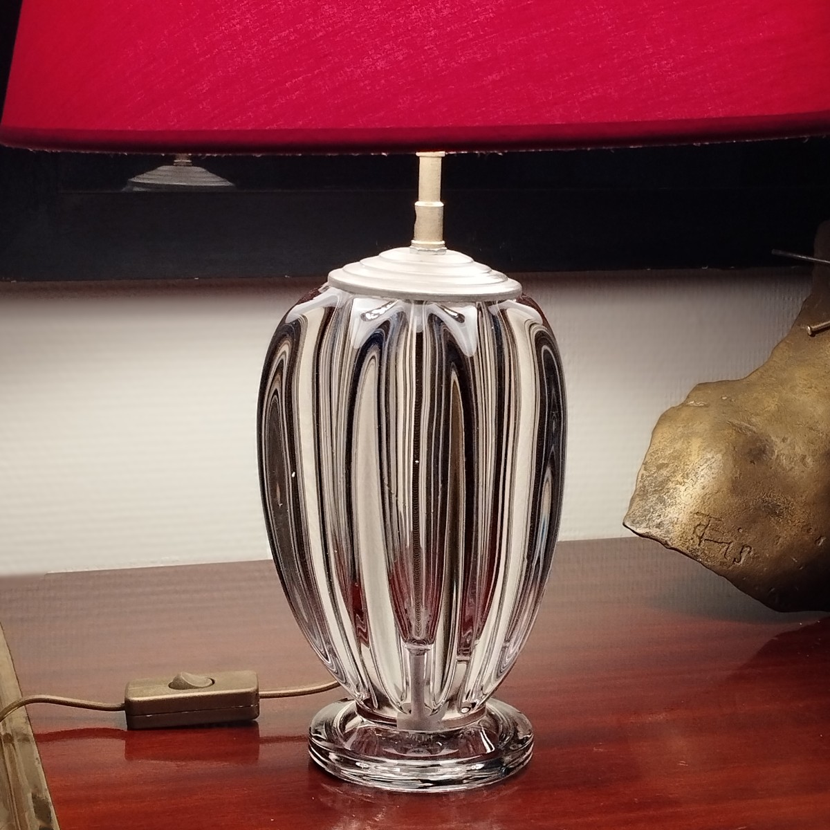 Lampe en cristal Années 1950-photo-2