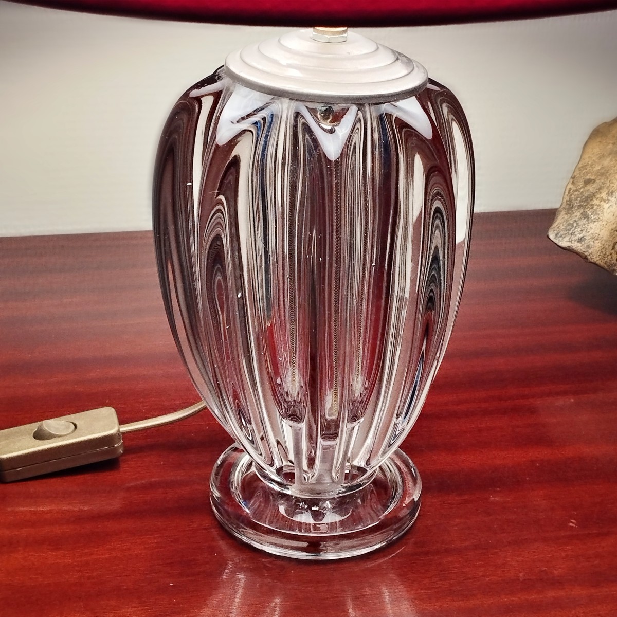 Lampe en cristal Années 1950-photo-3