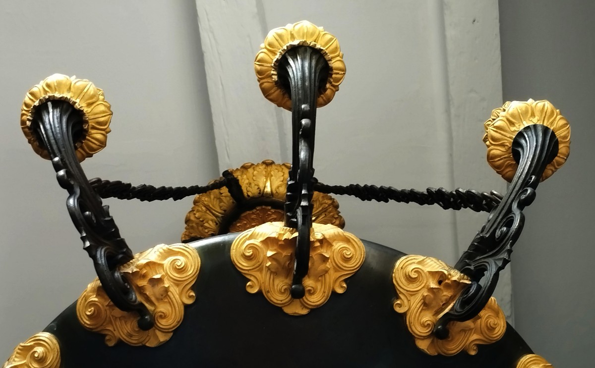 Important Antique-style Bronze Chandelier From The Restoration Period With Twelve Lights-photo-1