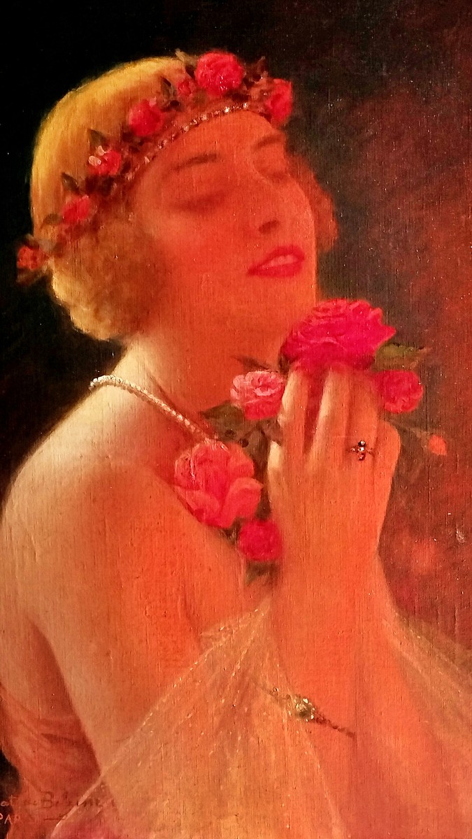 Louis Sérendat De Belzim Young Woman Of The 1920s With Roses-photo-4