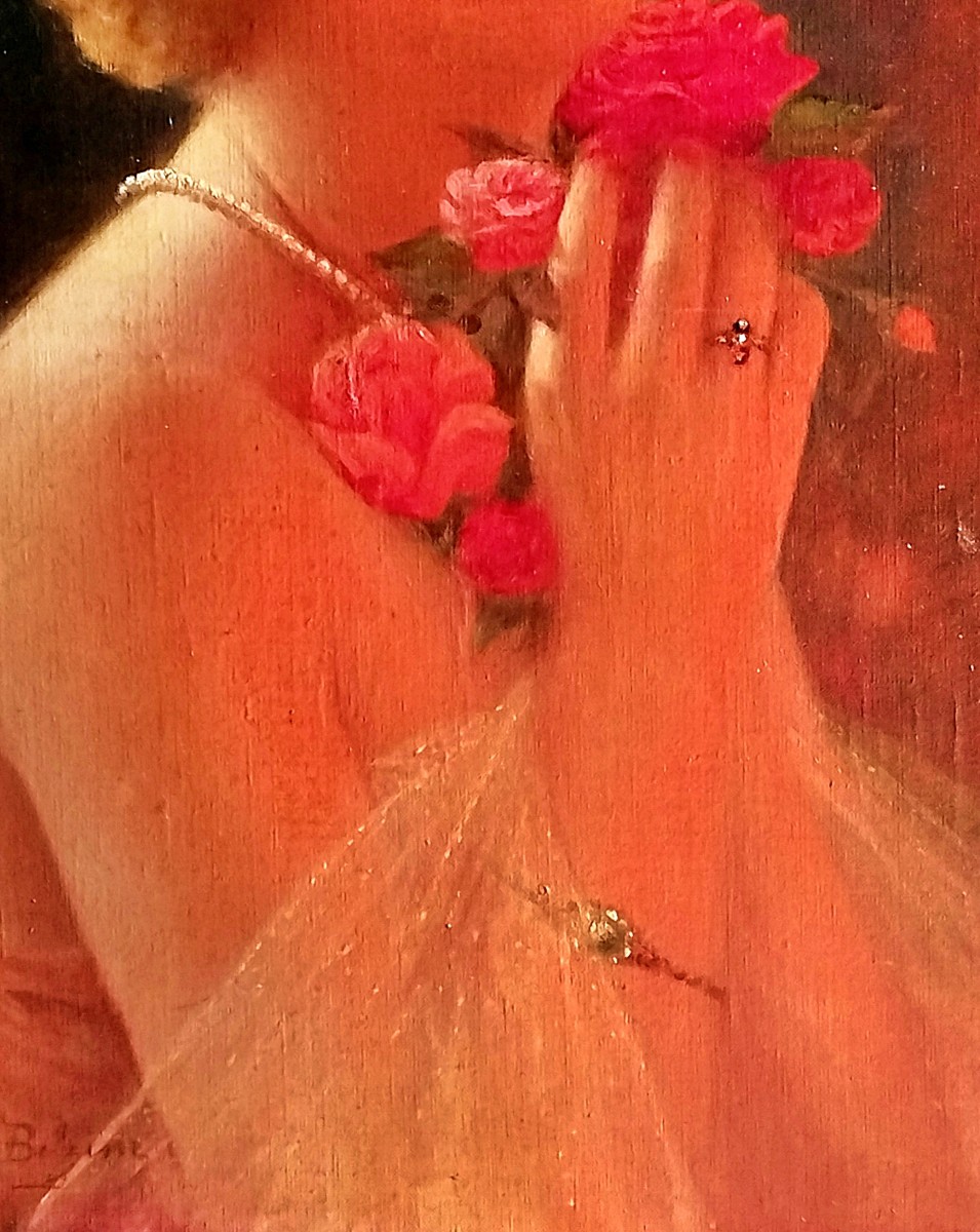 Louis Sérendat De Belzim Young Woman Of The 1920s With Roses-photo-3