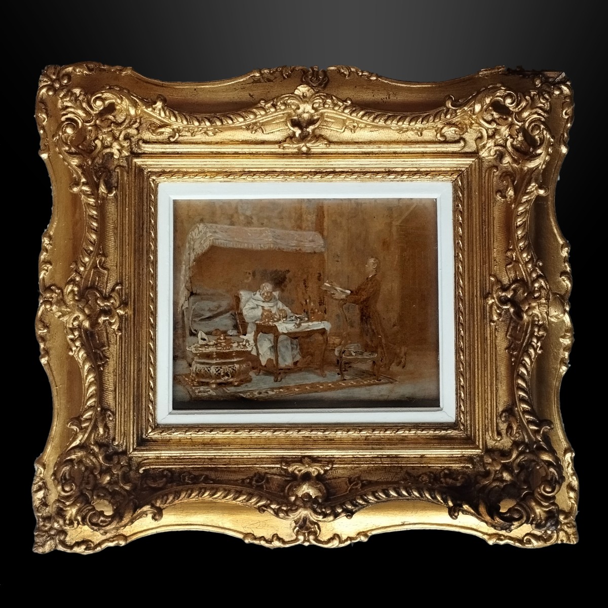 Lavis d'encre par Gustave Greux «Abstinence» 