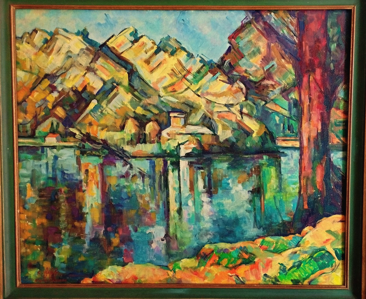 Catherine Feff After Paul Cézanne's "lake Annecy" -photo-2