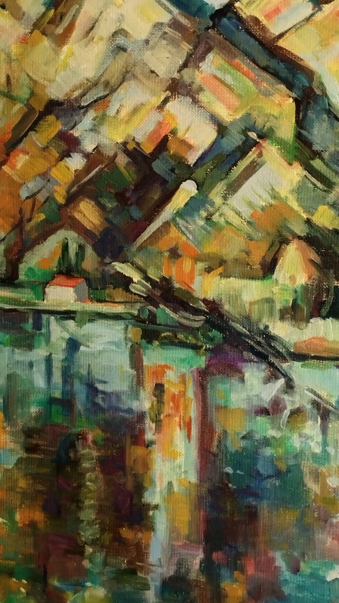 Catherine Feff After Paul Cézanne's "lake Annecy" -photo-3