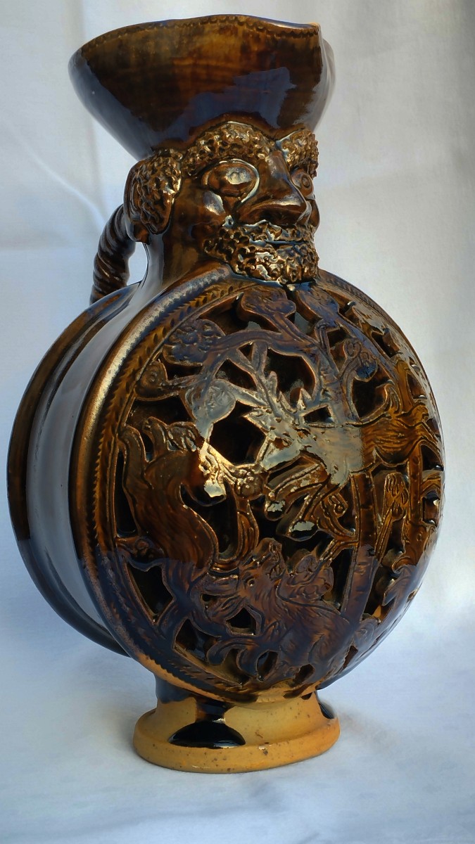 Anthropomorphic Stoneware Pitcher From Puisaye By J.claude Seguin-photo-2