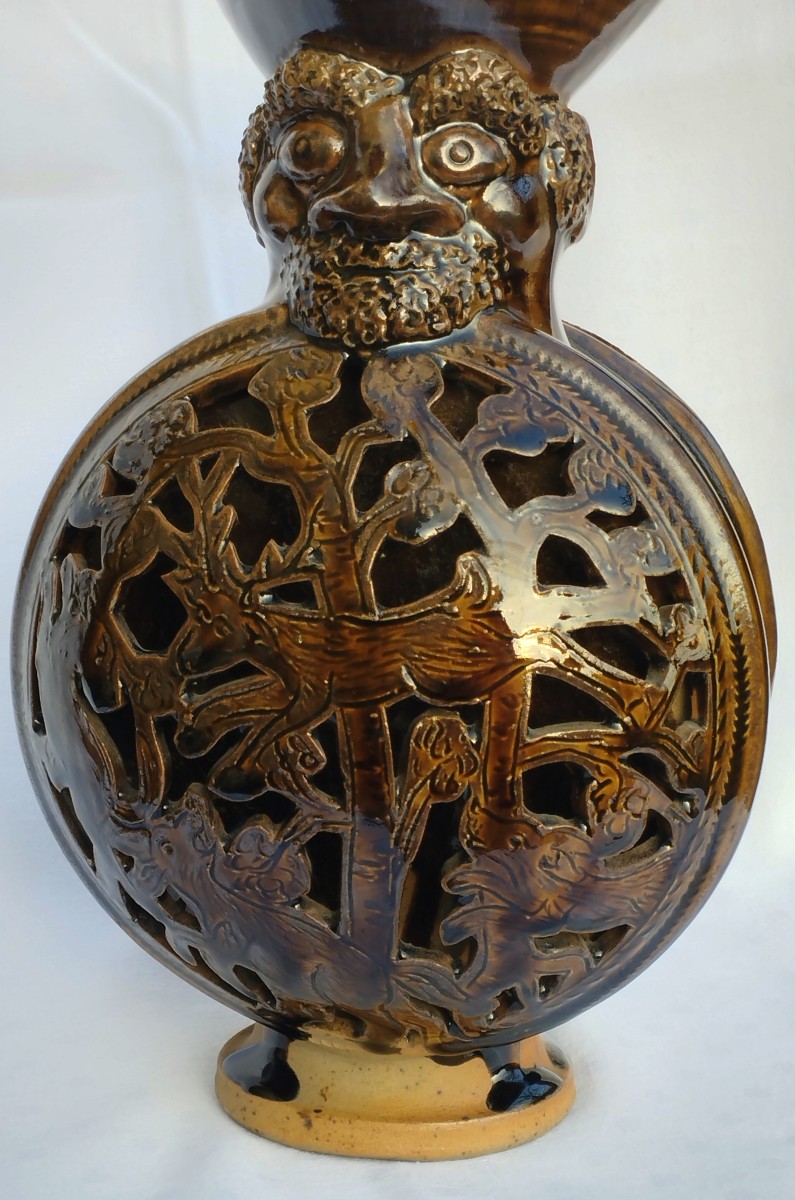 Anthropomorphic Stoneware Pitcher From Puisaye By J.claude Seguin-photo-3