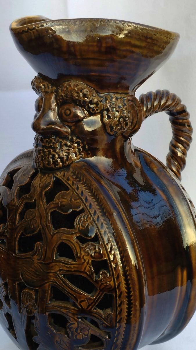 Anthropomorphic Stoneware Pitcher From Puisaye By J.claude Seguin-photo-5