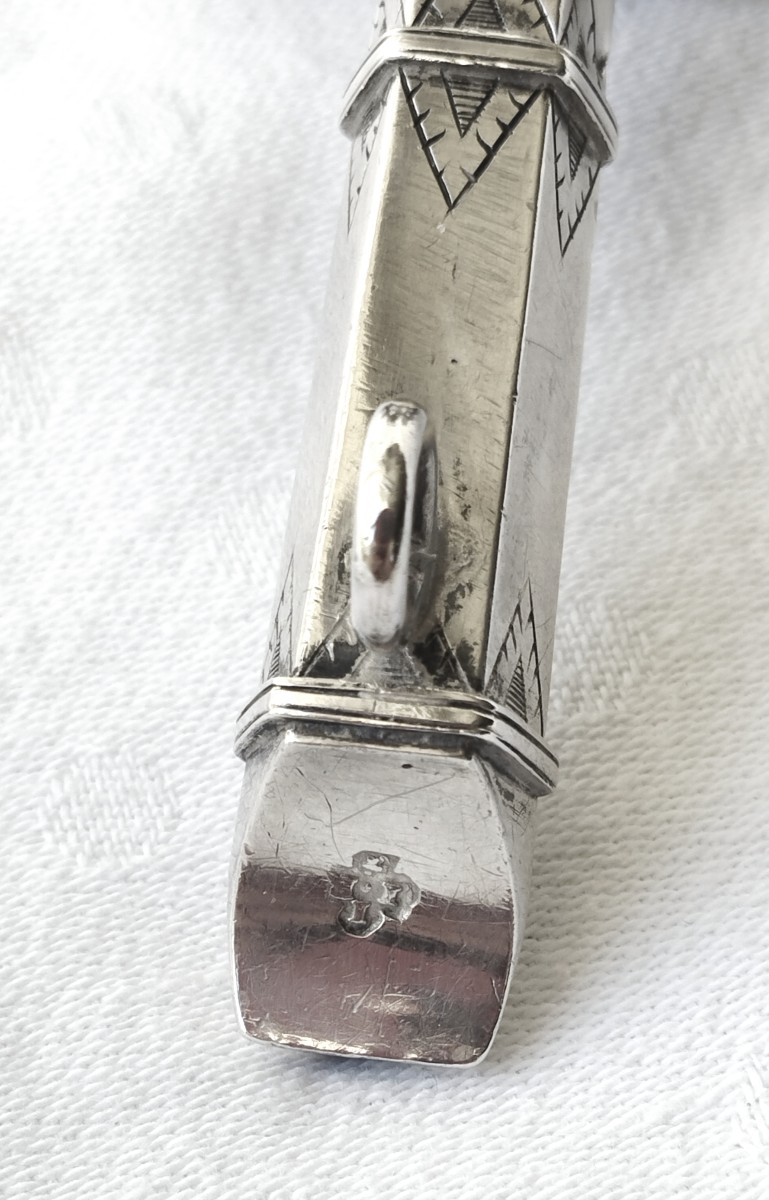 Whistling Rattle With Eight Bells In Silver And Rock Crystal-photo-6