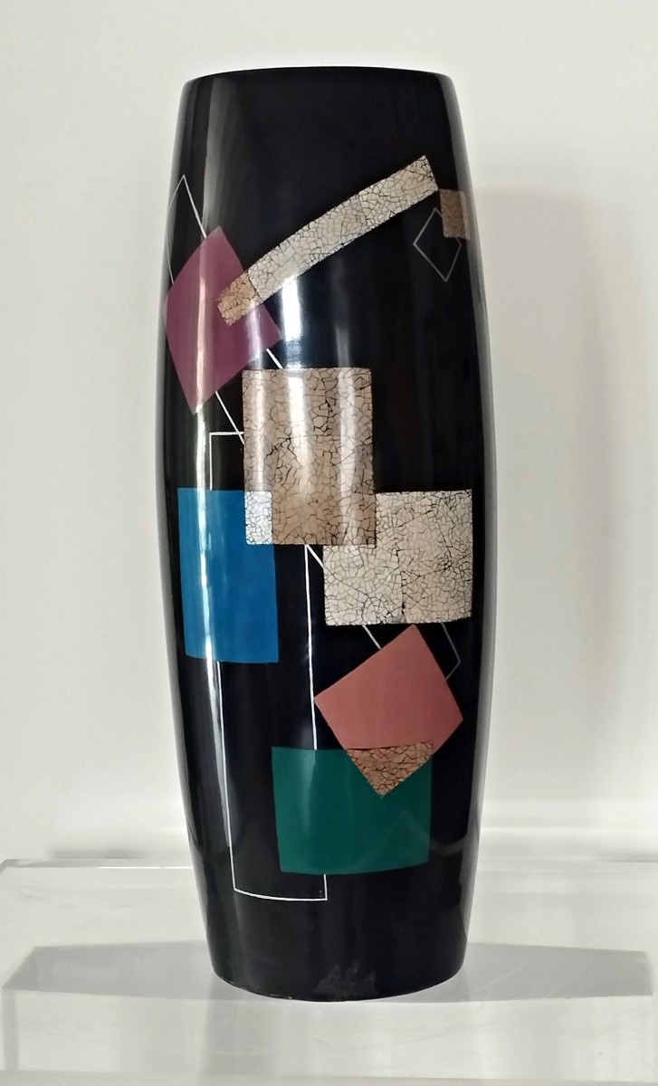 Mid-century Modernist Earthenware Vase Years 1950-60-photo-3