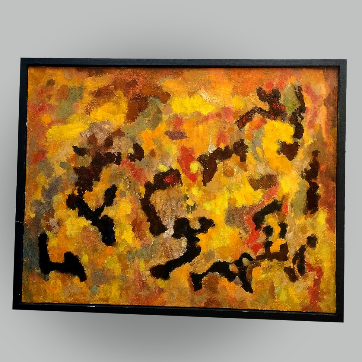 Lyrical Abstraction, Tachism, Oil On Canvas