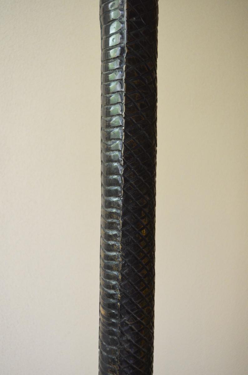 Lampadaire Bronze au Boa Maison Romeo Paris 1970-photo-5