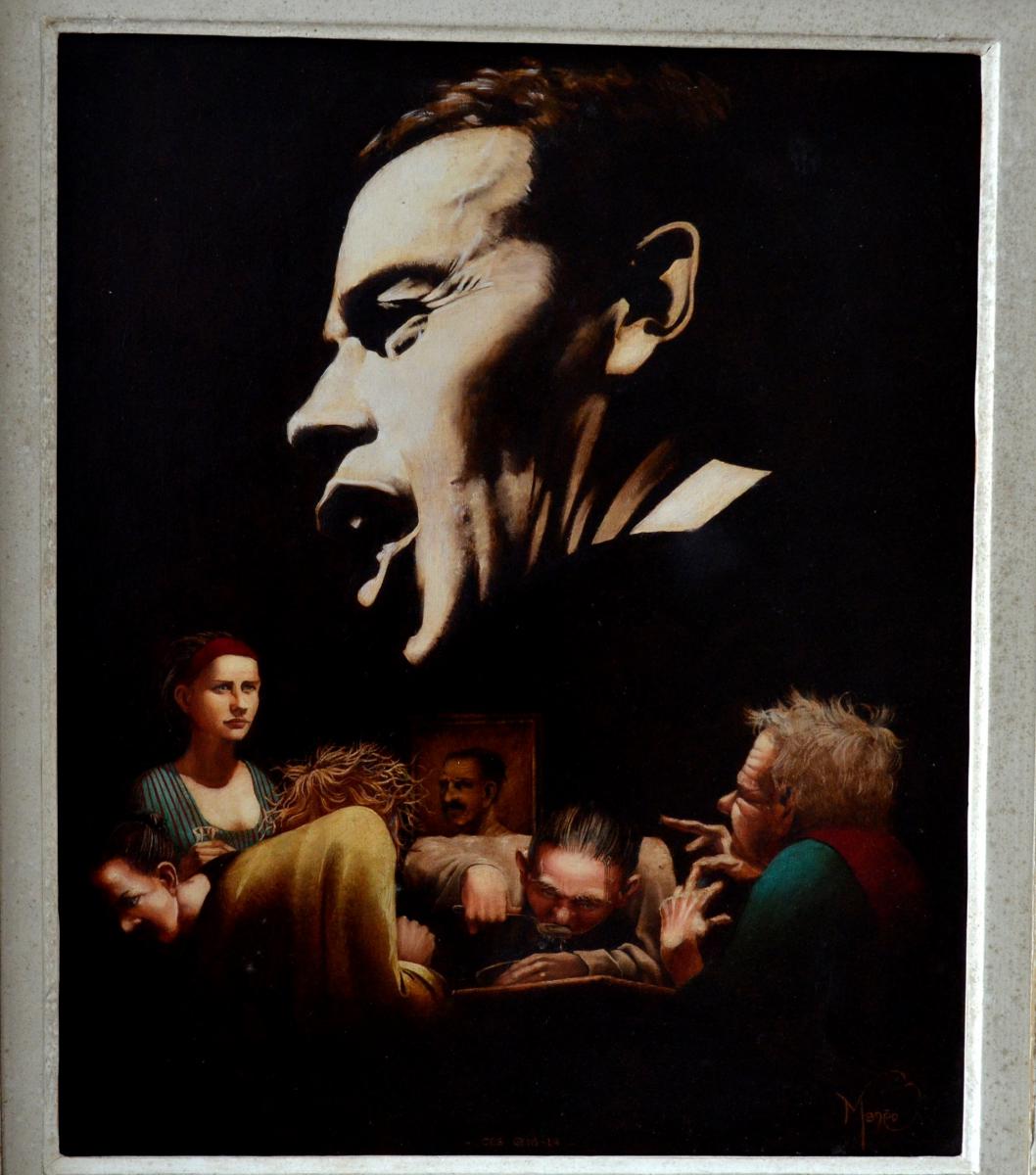 "Ces gens là" Jacques Brel Peinture par Yann Manéo -photo-2