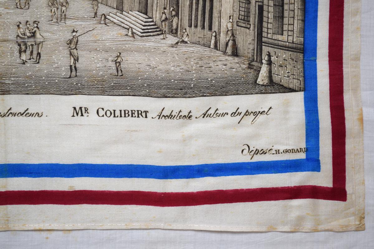 Handkerchief Centenary Of 1789 Reconstitution Of The Bastille And The Rue Saint-antoine-photo-2