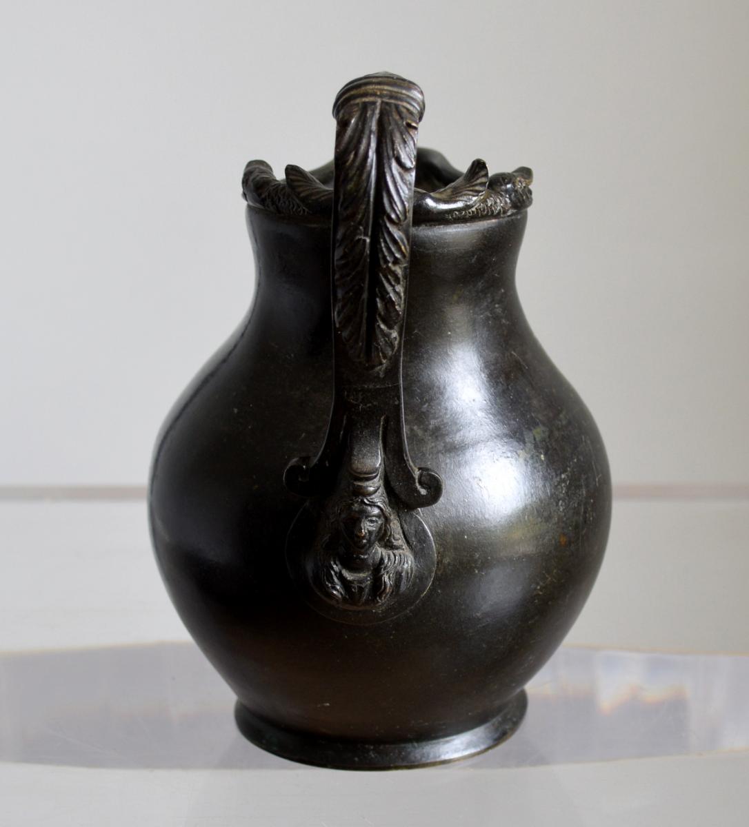 Oenochoe In Bronze Object Of The Grand Tour Nineteenth-photo-2