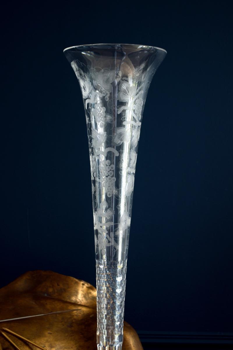 Pair Of Large Crystal Vases Gloriana House William Yeoward London-photo-2