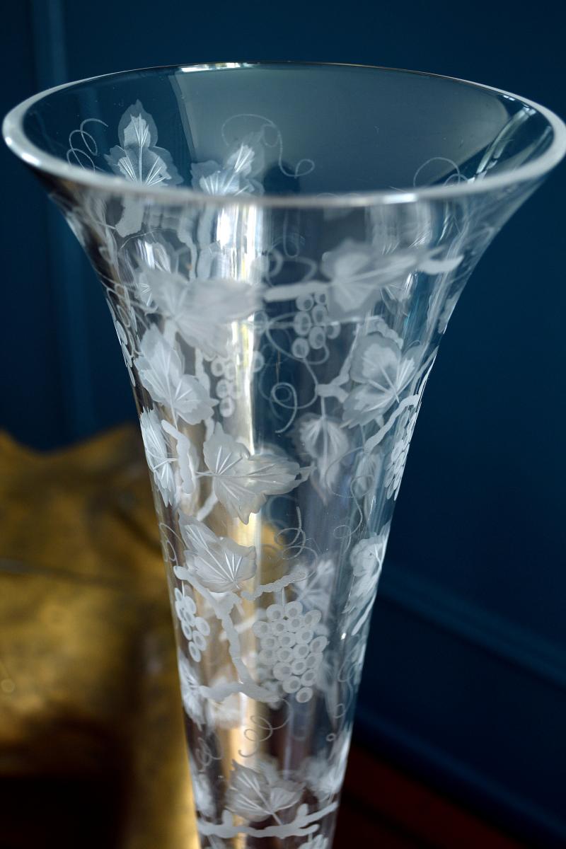 Pair Of Large Crystal Vases Gloriana House William Yeoward London-photo-6