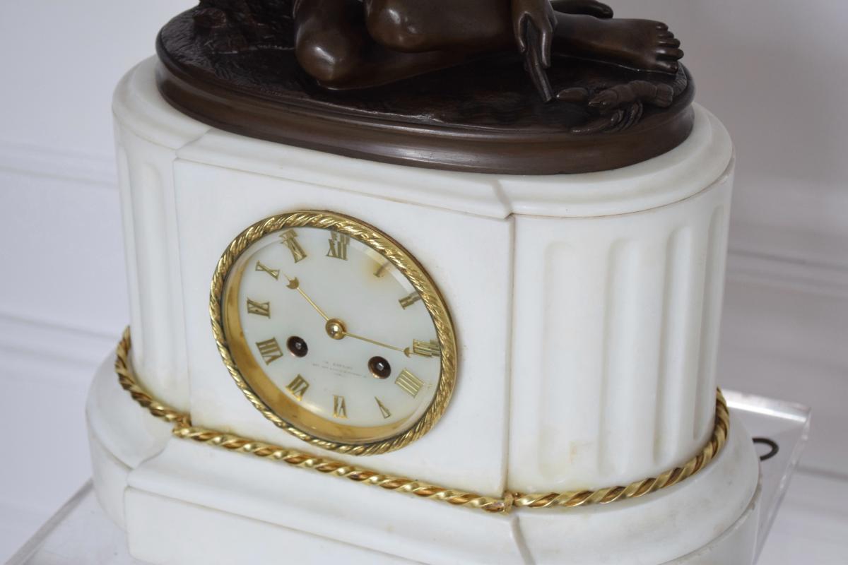 Napoleon III Clock To The Neapolitan Fisherman-photo-7
