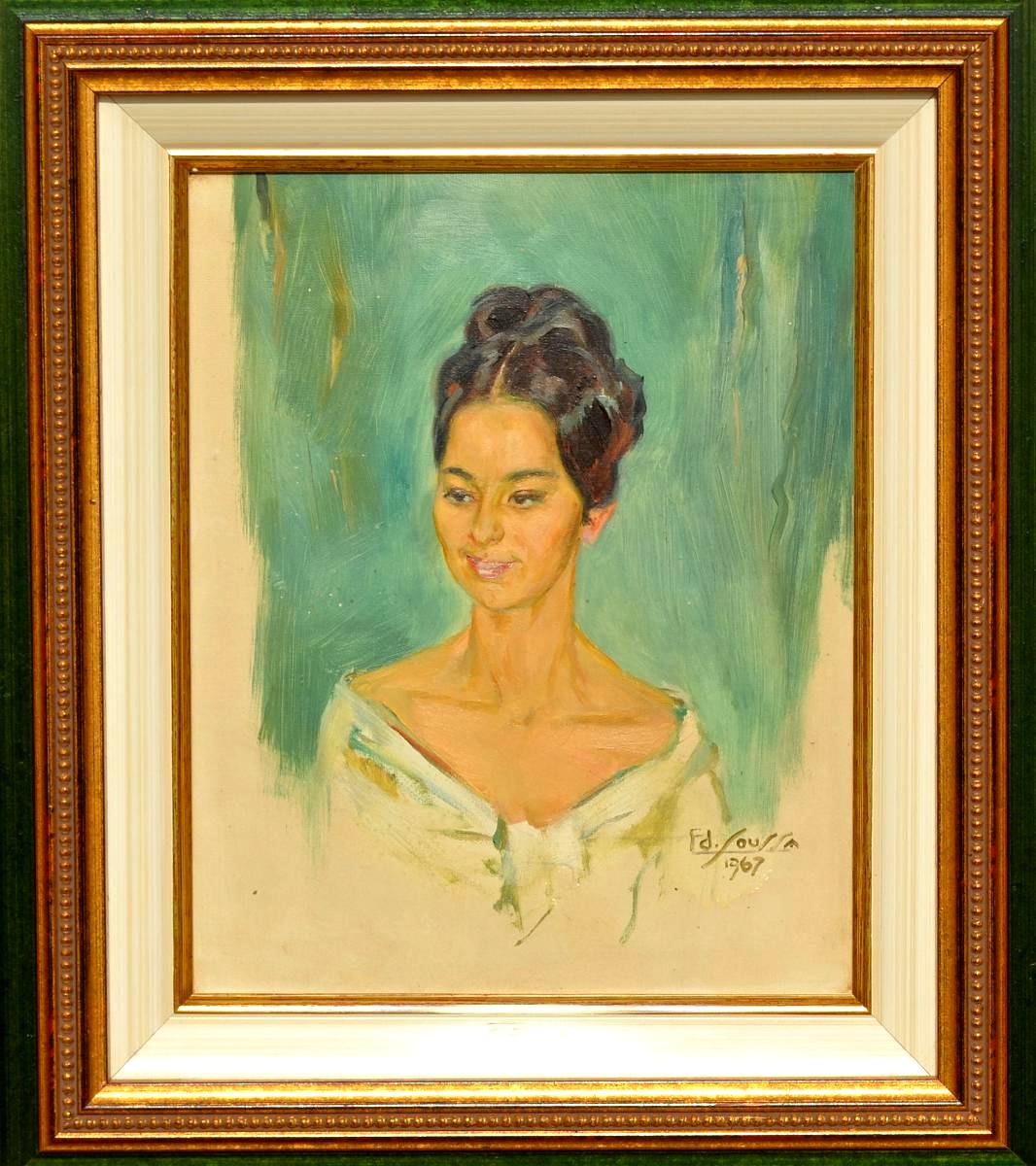 Portrait Of A Young Woman By Edmond Soussa-photo-2