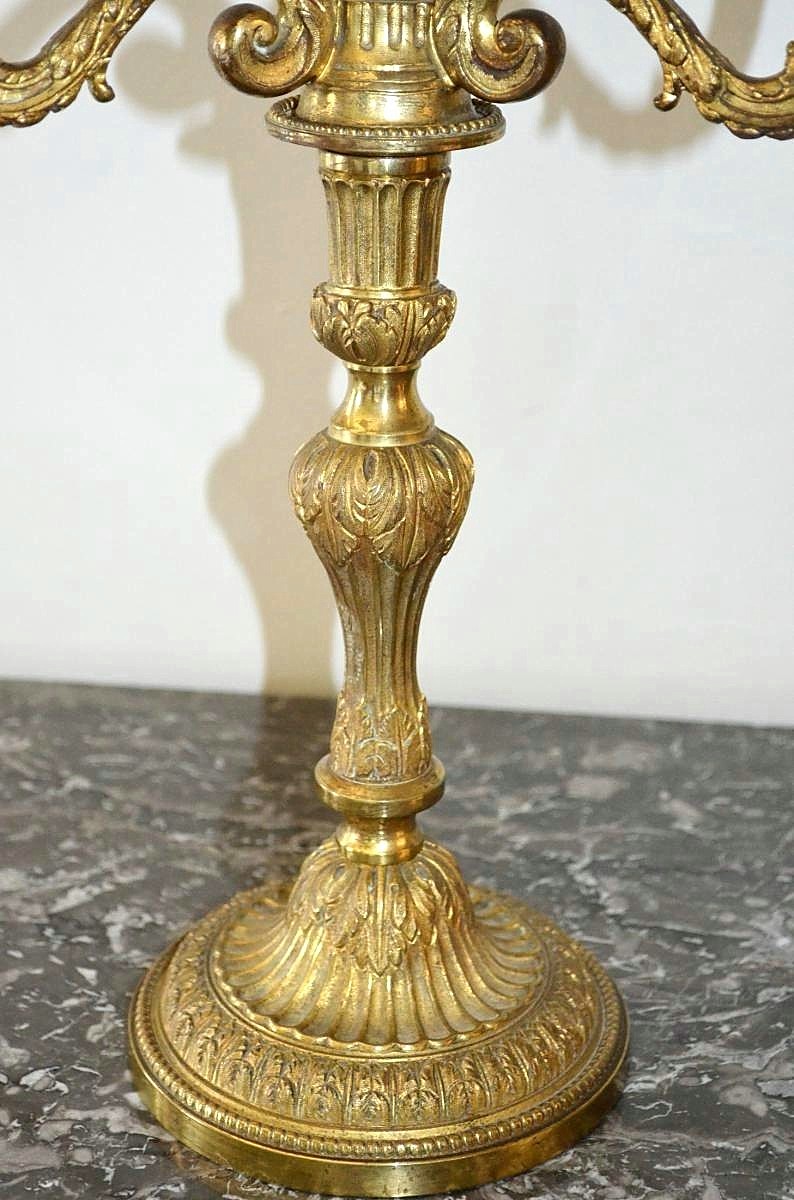 Pair Of Candelabra Candlesticks Louis XVI Style-photo-4