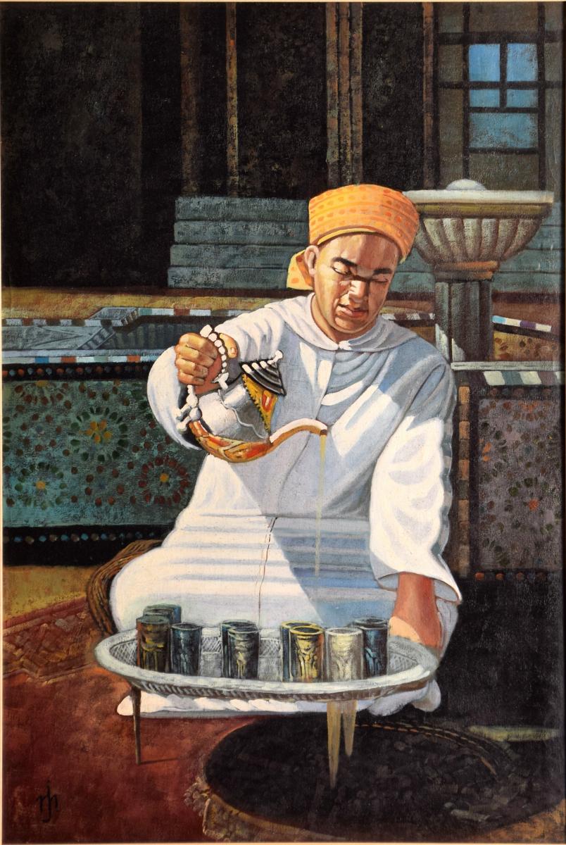 Tea Time Great Orientalist Painting-photo-3