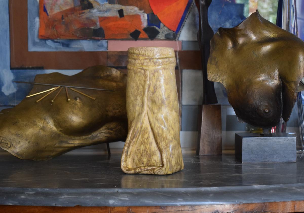 Earthenware Vase Max Blondat & Emile Decoeur Early Twentieth-photo-1