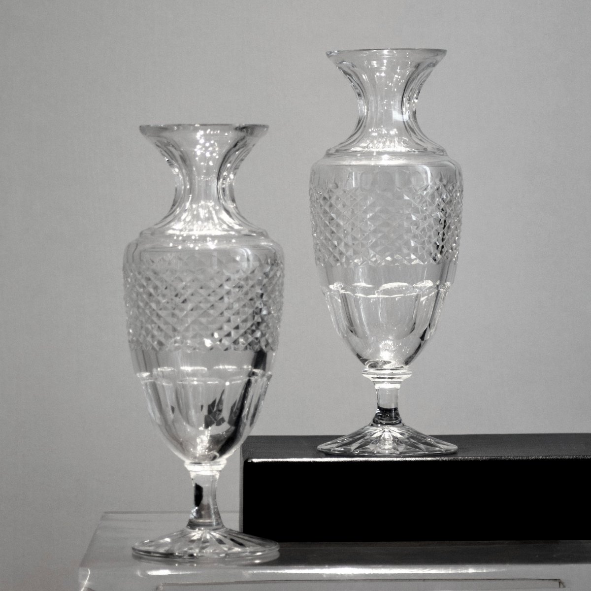 Pair Of Vases Balusters Crystal Sèvres-photo-2