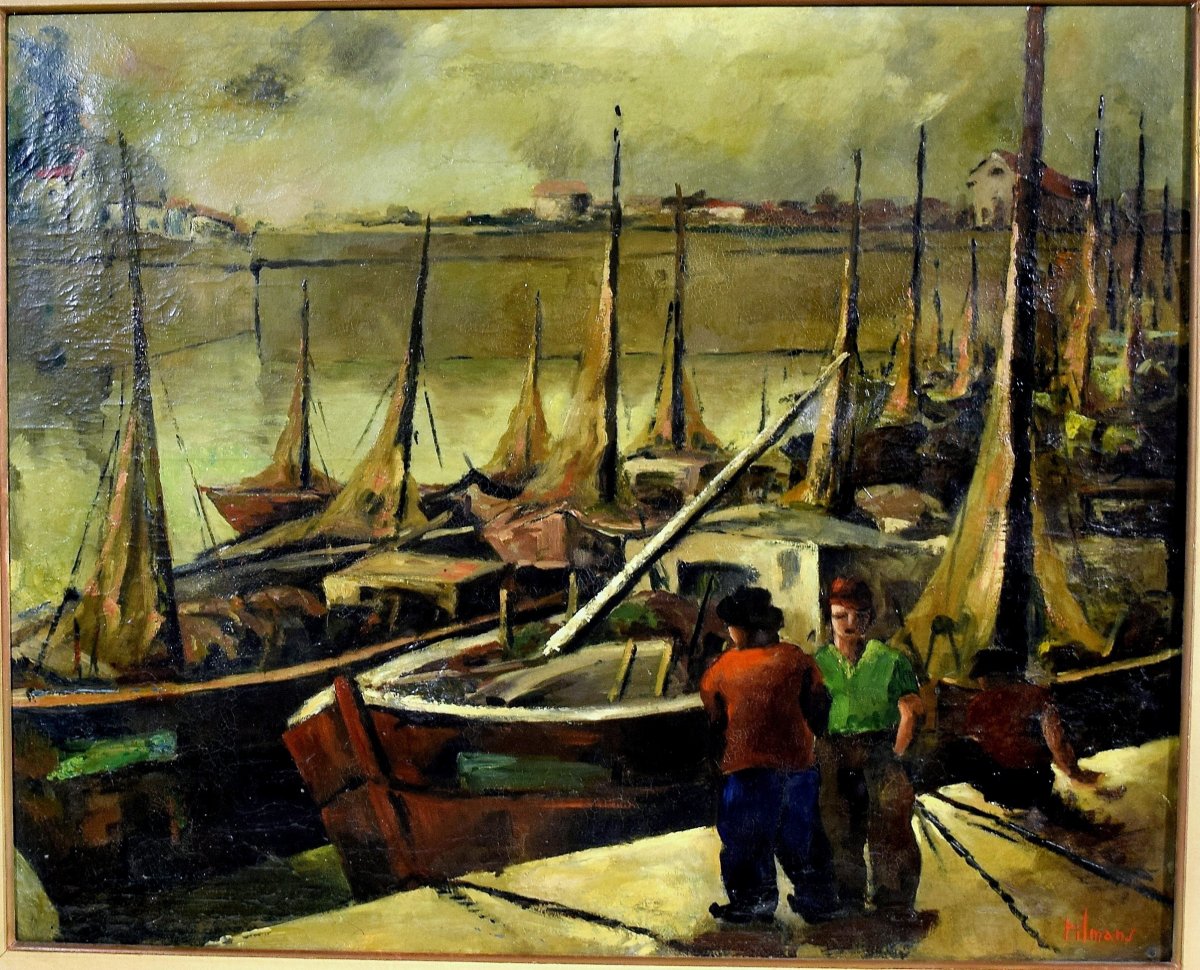 Port de pêche par Emile-Henry Tilmans 1949-photo-2