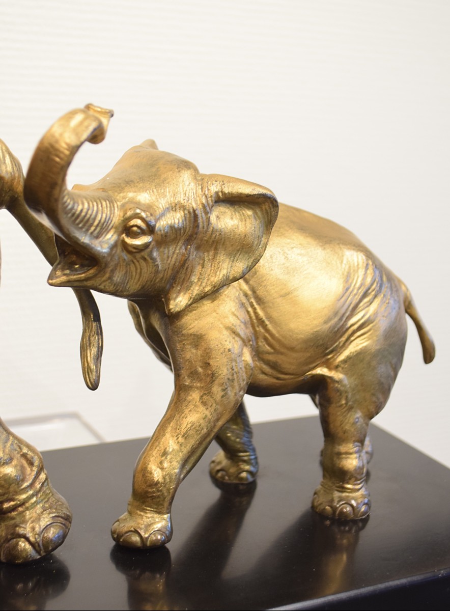 Elephant And His Baby By Irénée Rochard-photo-5