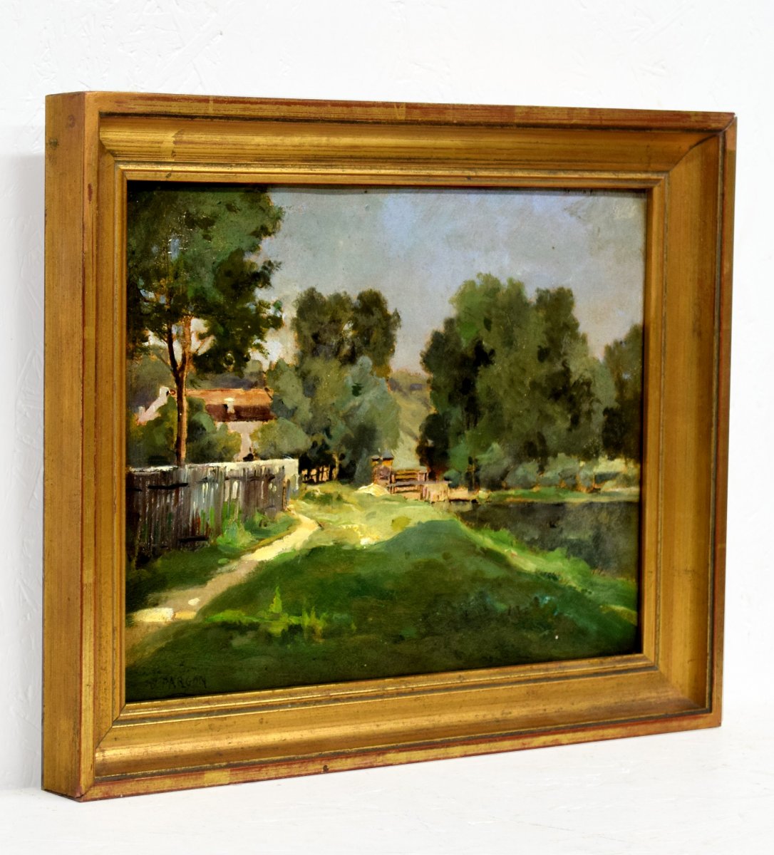 Impressionist Landscape By Victor Wilfrid Pargon Nineteenth-photo-4