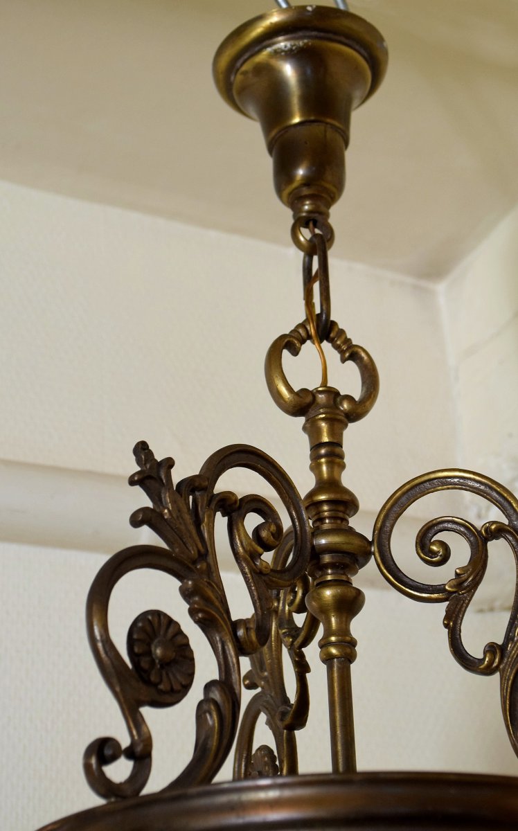 Vestibule Lantern In Brass And Glass-photo-4