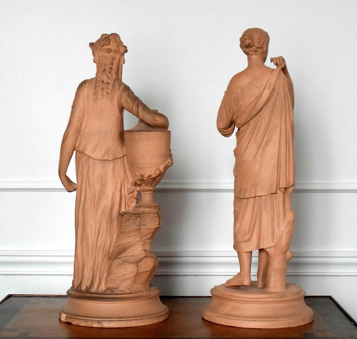 Paire de sculptures &agrave; l'Antique d'apr&egrave;s Clodion XIX&egrave;-photo-3