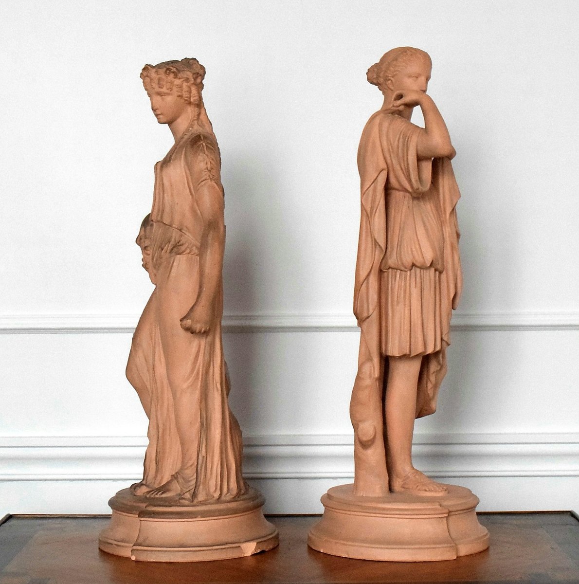 Paire de sculptures &agrave; l'Antique d'apr&egrave;s Clodion XIX&egrave;-photo-4