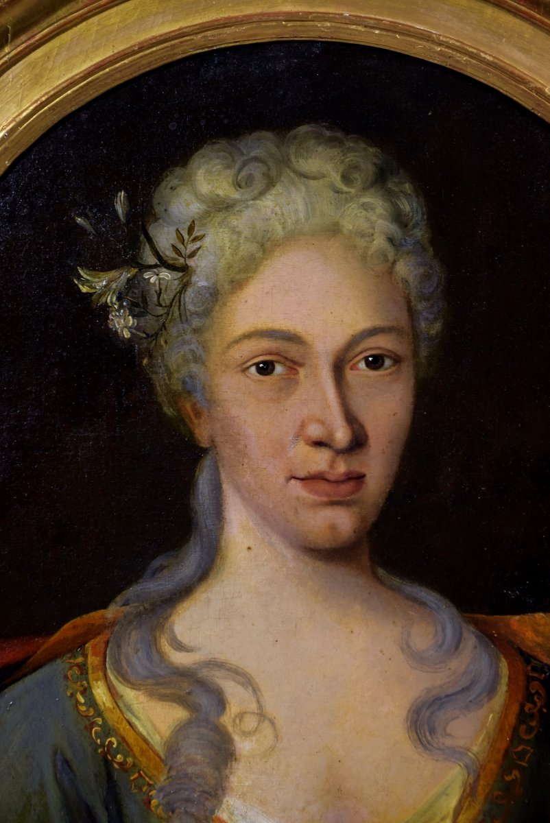 Portrait de femme noble XVIII&egrave;me-photo-3