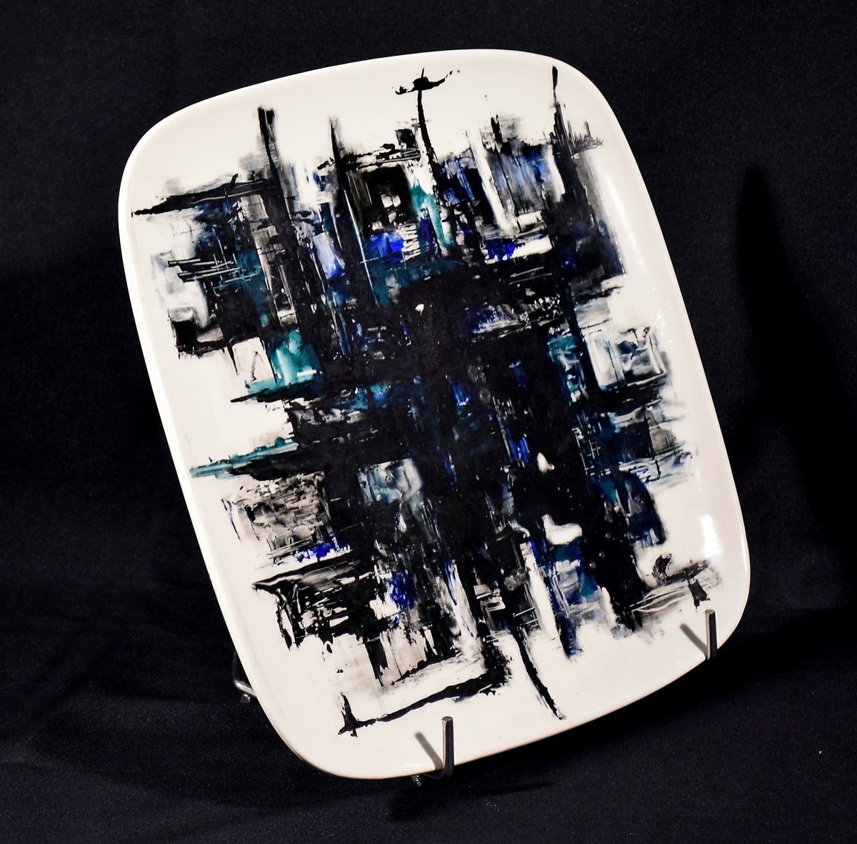 Modernist Ceramic Dish Signed Jacqueline Monfort-photo-1