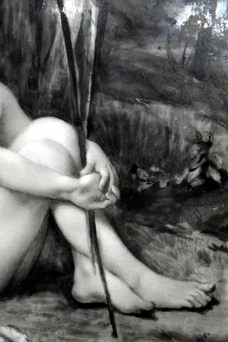 Peinture sur porcelaine signée M.A. Fontès 1877-photo-3