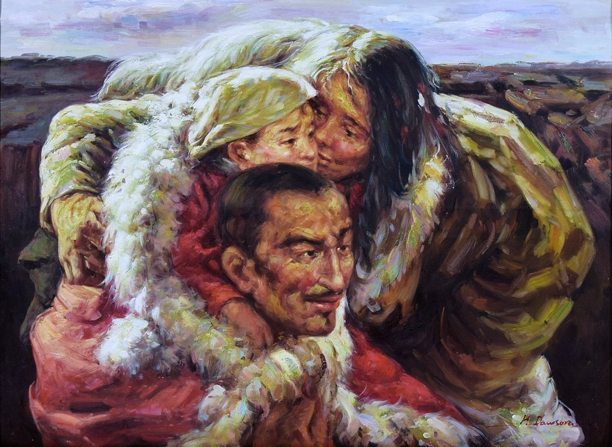 Inuit Family By H. Dawson-photo-2