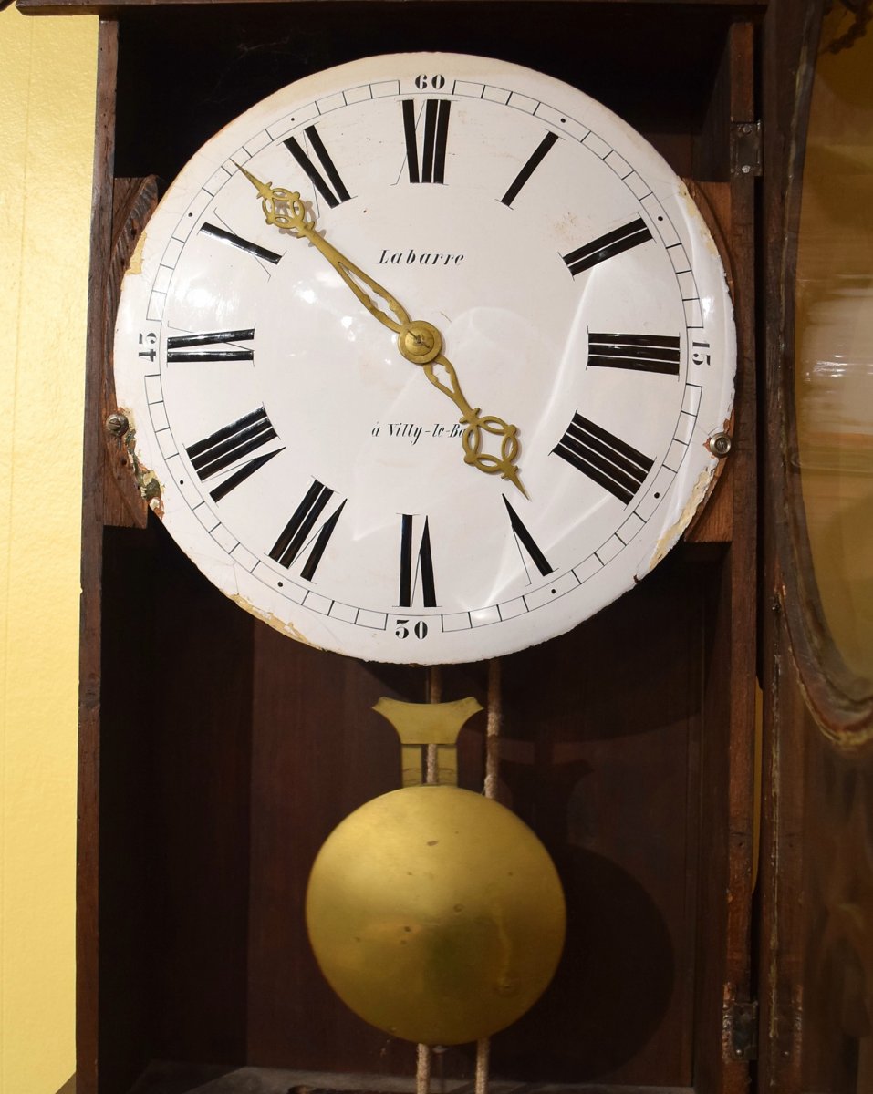 Norman Clock Saint Nicolas Signed Labarre In Villy Le Bas-photo-6