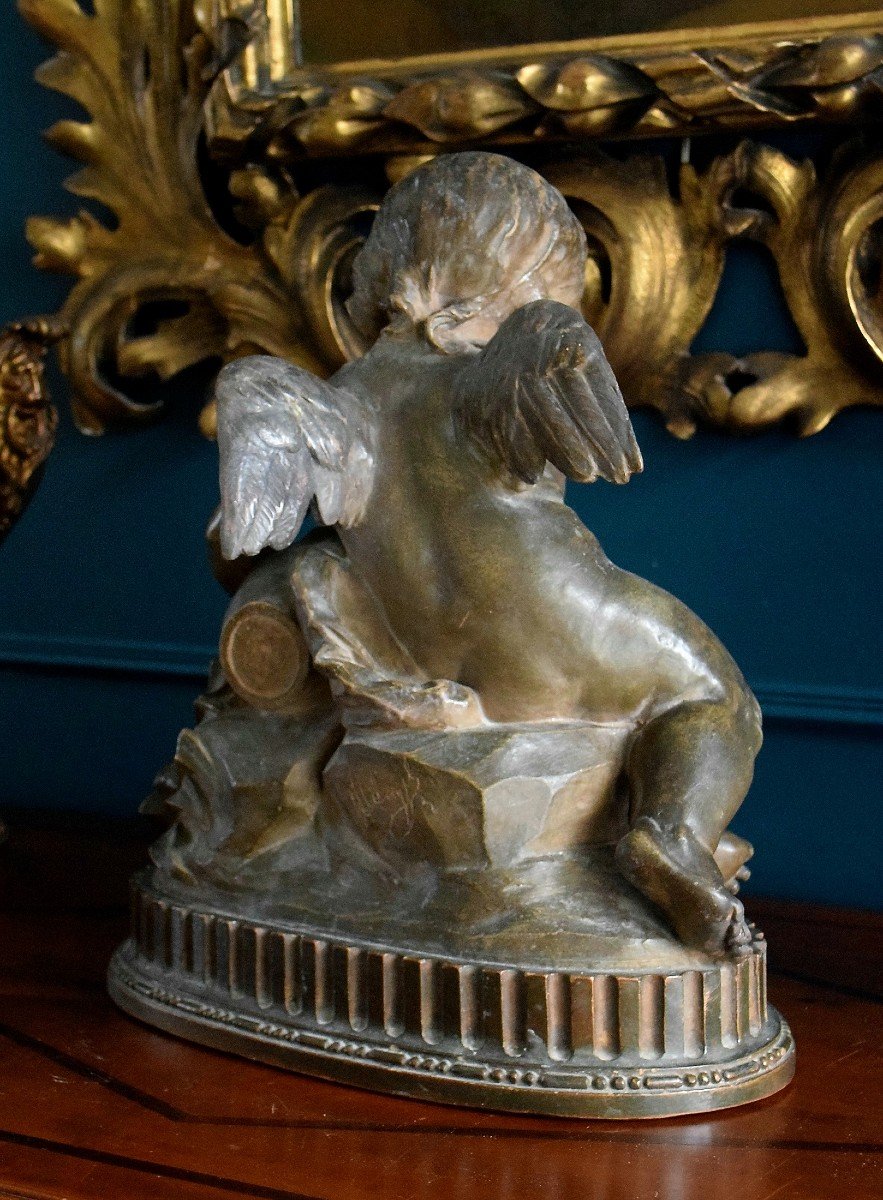 19th Century Terracotta Cherub With Fountain-photo-3